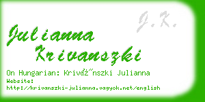 julianna krivanszki business card